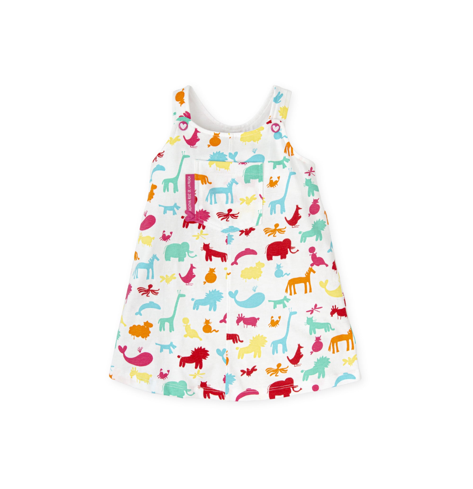 VESTIDO BLANCO ANIMALES