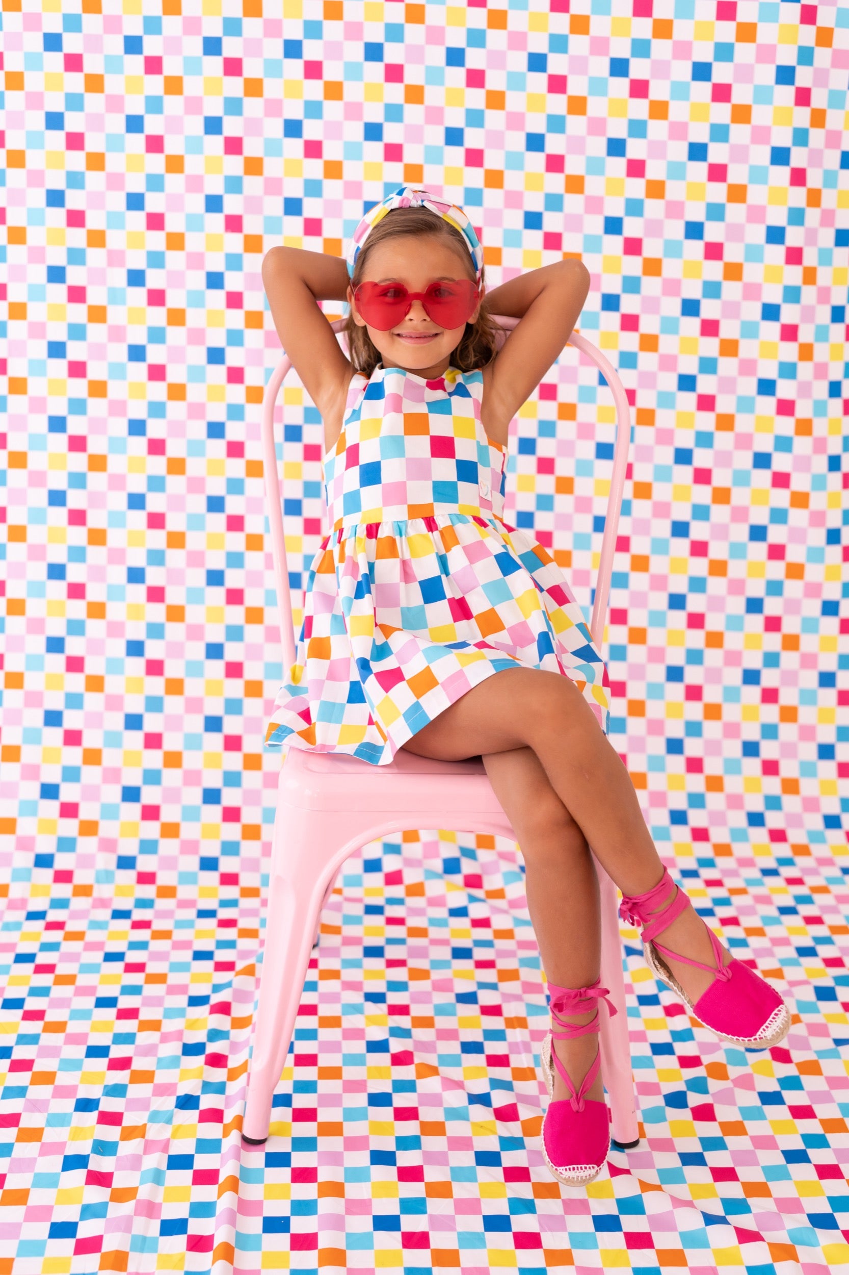 VESTIDO CUADRADOS COLORES